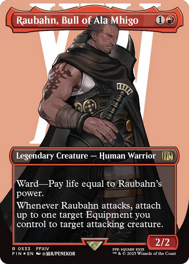 Raubahn, Bull of Ala Mhigo (Borderless) (Surge Foil) [FINAL FANTASY] | Dumpster Cat Games