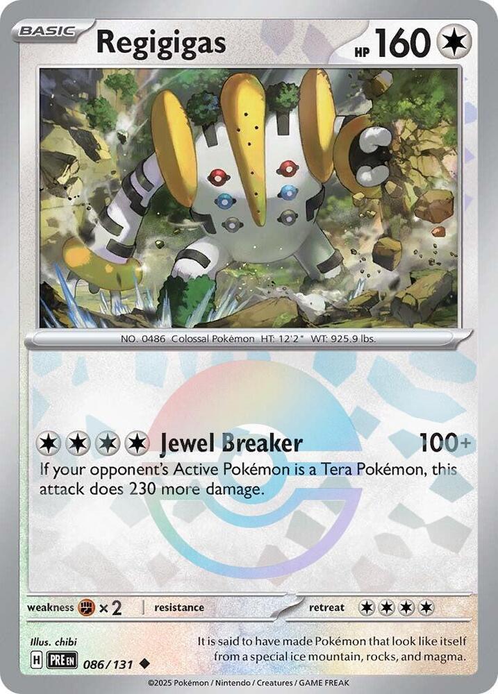 Regigigas (086/131) (Poke Ball Pattern) [Scarlet & Violet: Prismatic Evolutions] | Dumpster Cat Games