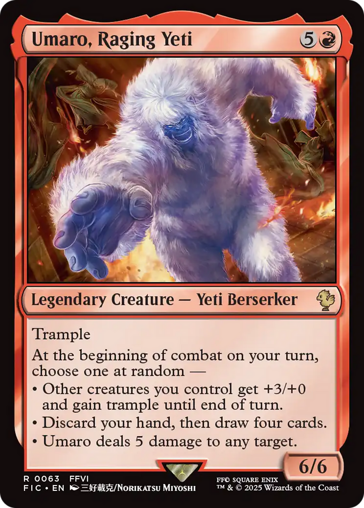 Umaro, Raging Yeti [FINAL FANTASY Commander] | Dumpster Cat Games