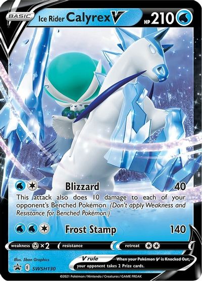Ice Rider Calyrex V (SWSH130) (Jumbo Card) [Sword & Shield: Black Star Promos] | Dumpster Cat Games