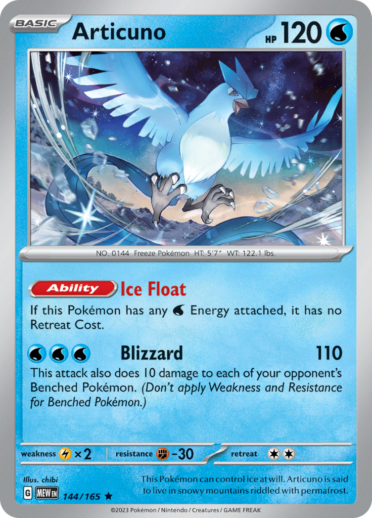 Articuno (144/165) [Scarlet & Violet 151] | Dumpster Cat Games