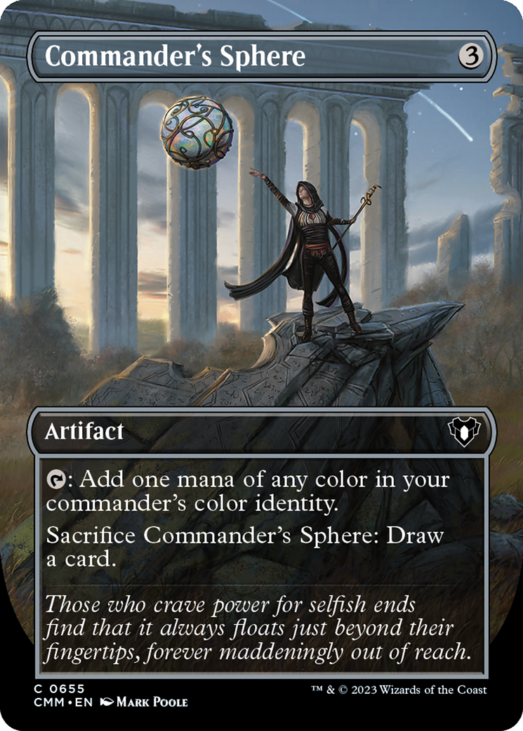 Commander's Sphere (Borderless Alternate Art) [Commander Masters] | Dumpster Cat Games