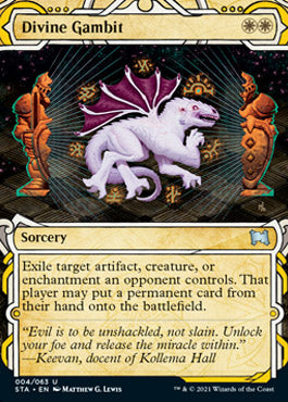 Divine Gambit (Foil Etched) [Strixhaven: Mystical Archive] | Dumpster Cat Games