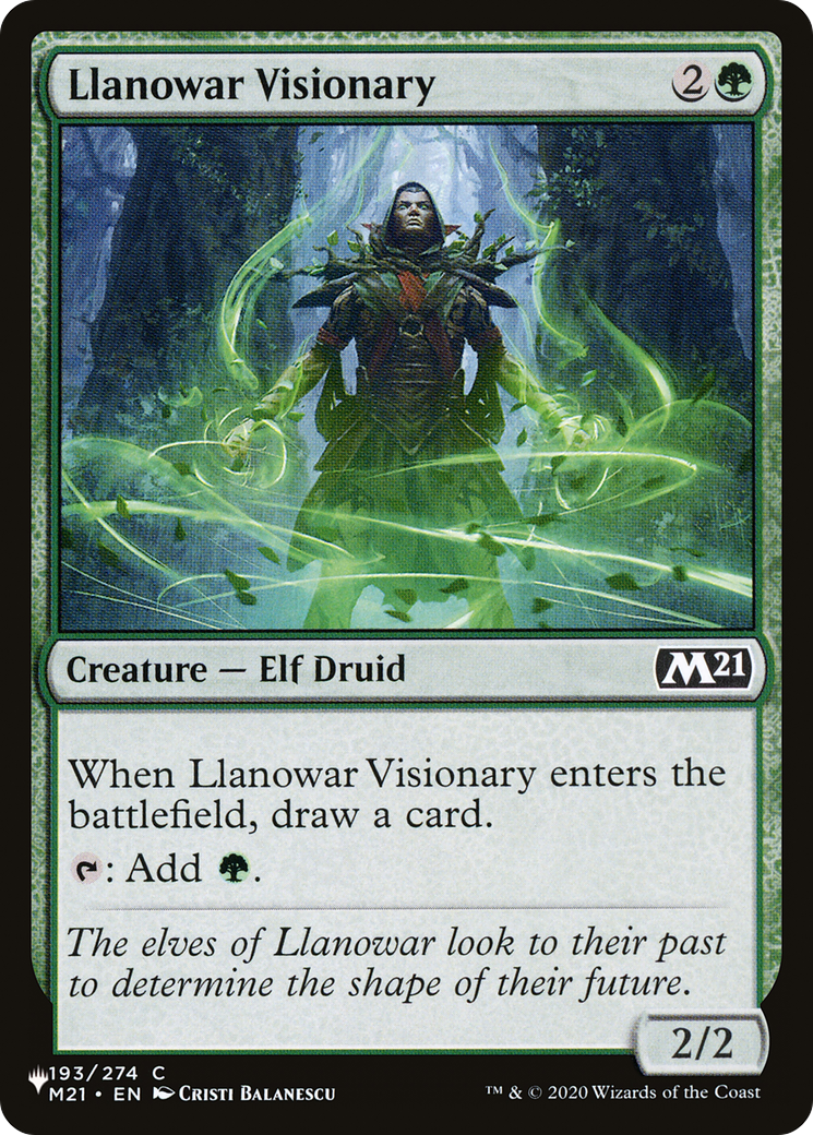 Llanowar Visionary [The List] | Dumpster Cat Games