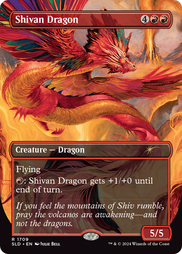 Shivan Dragon (Rainbow Foil) [Secret Lair Drop Series] | Dumpster Cat Games