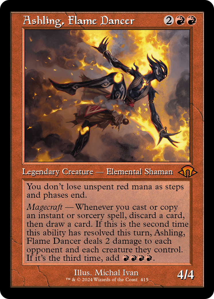 Ashling, Flame Dancer (Retro) [Modern Horizons 3] | Dumpster Cat Games