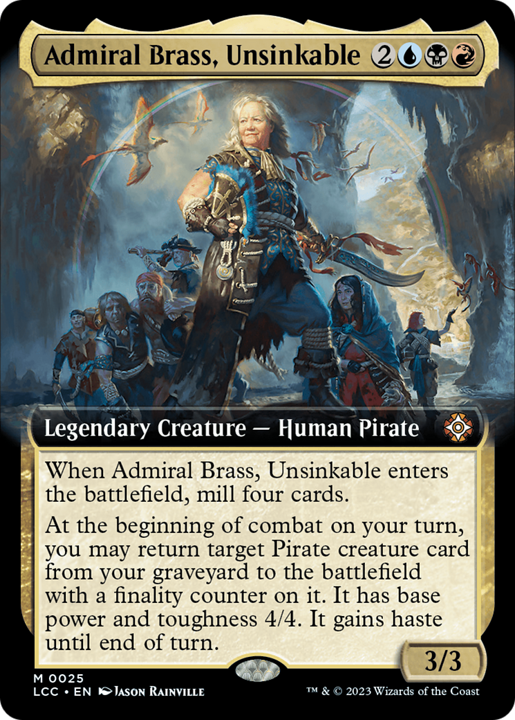 Admiral Brass, Unsinkable (Extended Art) [The Lost Caverns of Ixalan Commander] | Dumpster Cat Games