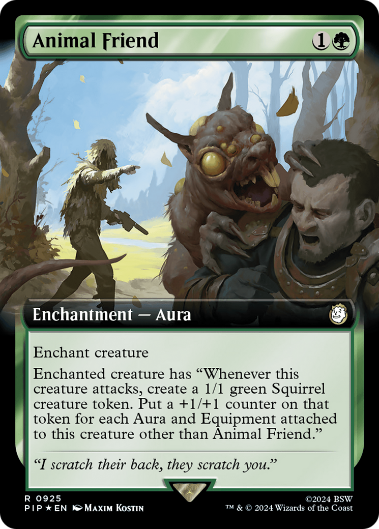 Animal Friend (Extended Art) (Surge Foil) [Fallout] | Dumpster Cat Games