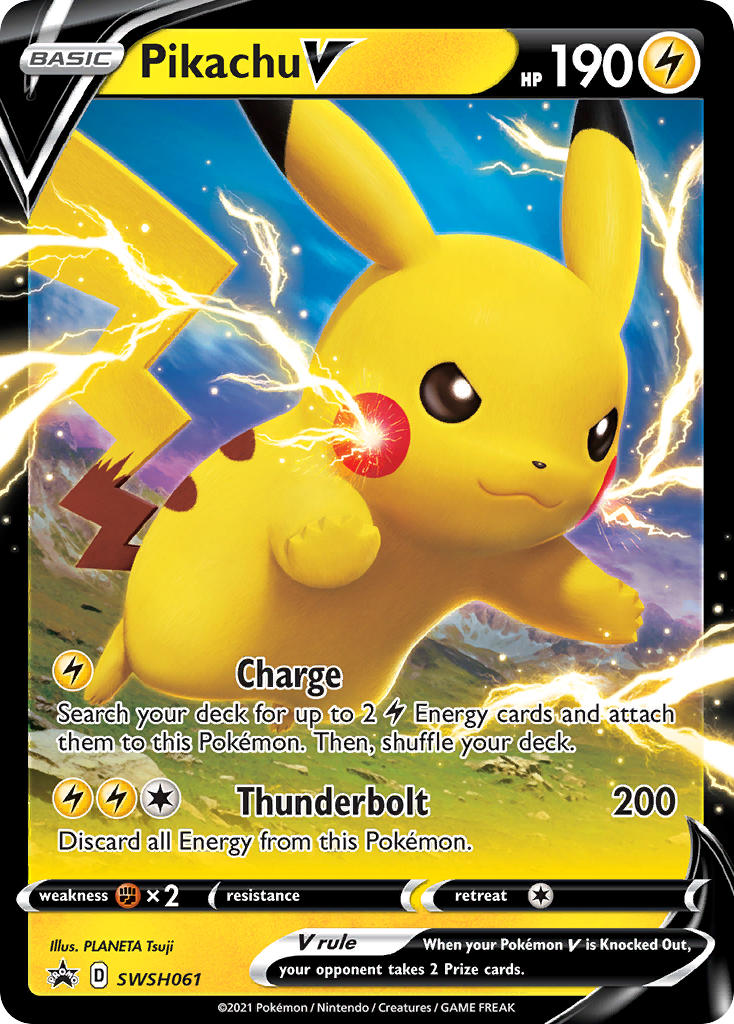 Pikachu V (SWSH061) (Jumbo Card) [Sword & Shield: Black Star Promos] | Dumpster Cat Games