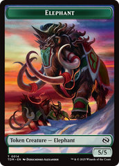 Elephant // Treasure Double-Sided Token [Tarkir: Dragonstorm Tokens] | Dumpster Cat Games