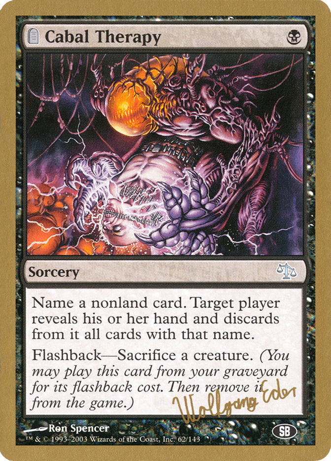 Cabal Therapy (Wolfgang Eder) (SB) [World Championship Decks 2003] | Dumpster Cat Games