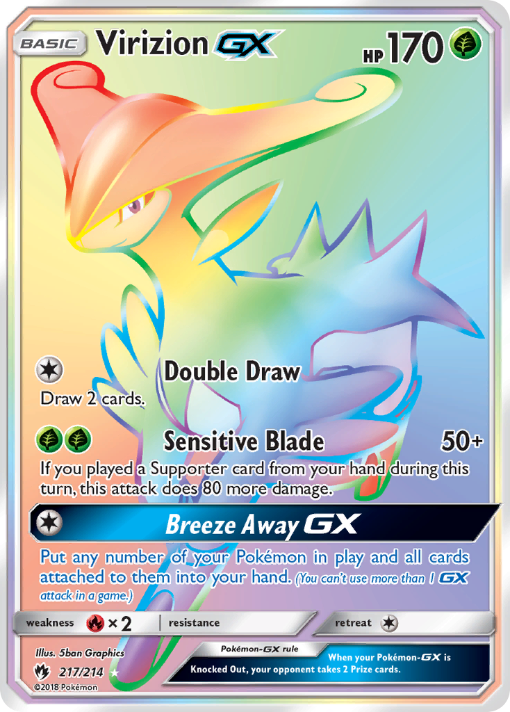 Virizion GX (217/214) [Sun & Moon: Lost Thunder] | Dumpster Cat Games