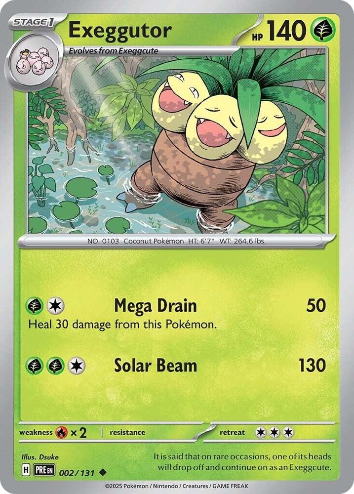 Exeggutor (002/131) [Scarlet & Violet: Prismatic Evolutions] | Dumpster Cat Games