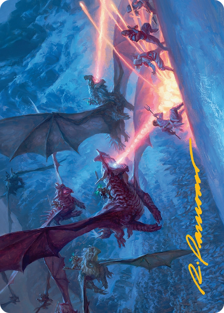 Dragonback Assault Art Card (22/54) [Tarkir: Dragonstorm Art Series] | Dumpster Cat Games