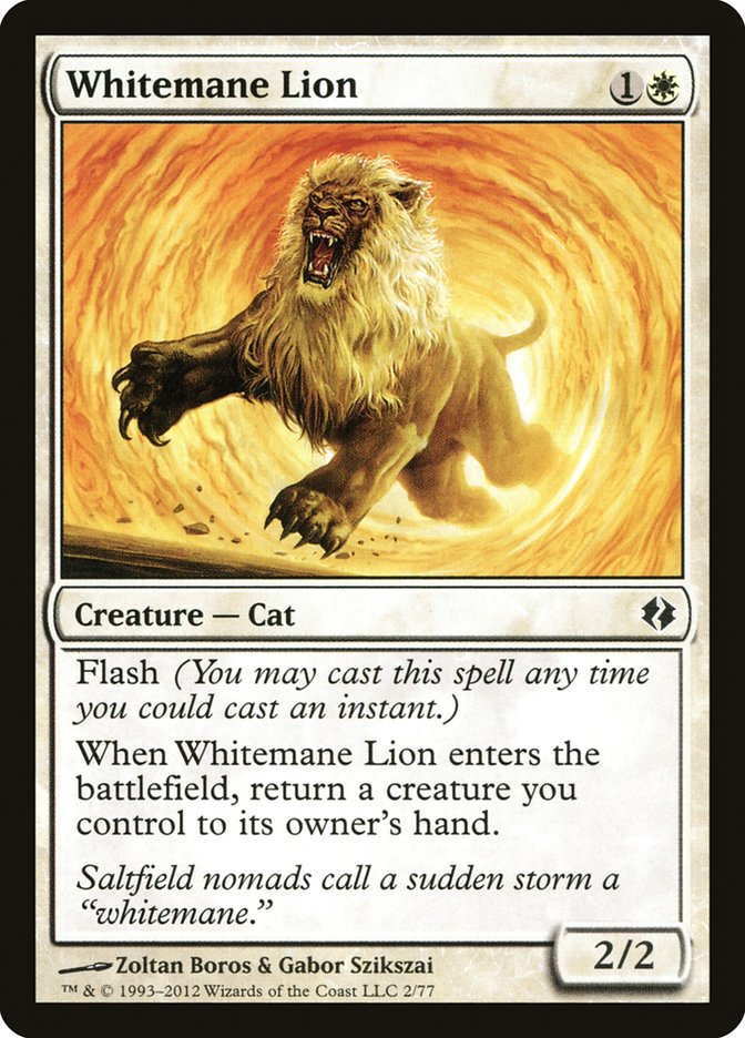 Whitemane Lion [Duel Decks: Venser vs. Koth] | Dumpster Cat Games