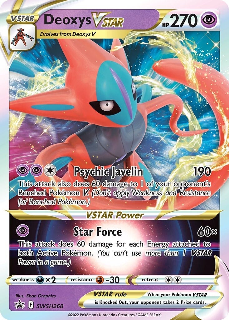 Deoxys VSTAR (SWSH268) (Jumbo Card) [Sword & Shield: Black Star Promos] | Dumpster Cat Games