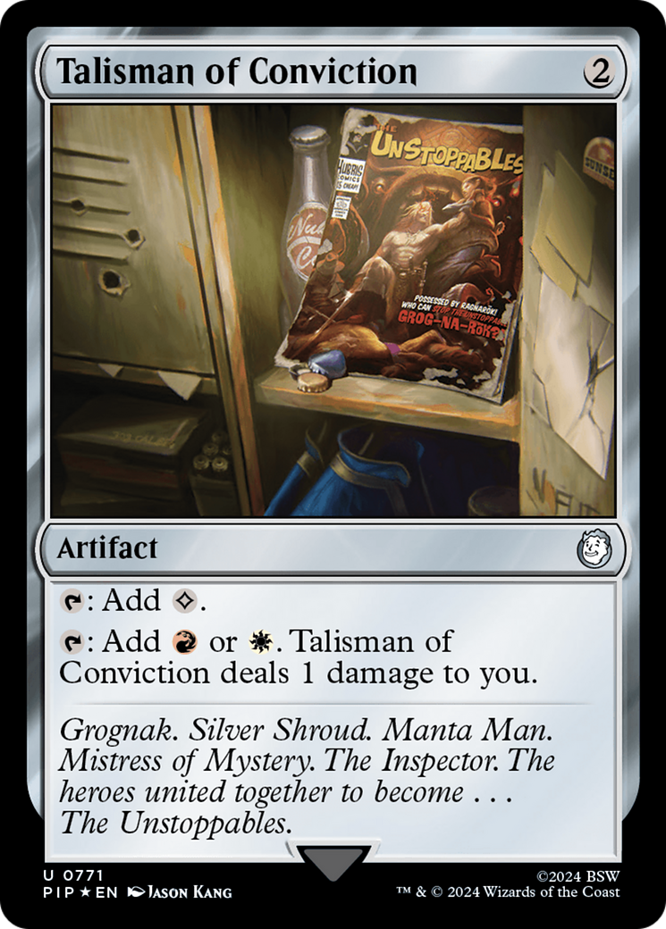 Talisman of Conviction (Surge Foil) [Fallout] | Dumpster Cat Games