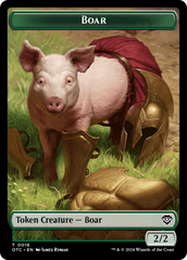 Boar // Drake Double-Sided Token [Outlaws of Thunder Junction Commander Tokens] | Dumpster Cat Games
