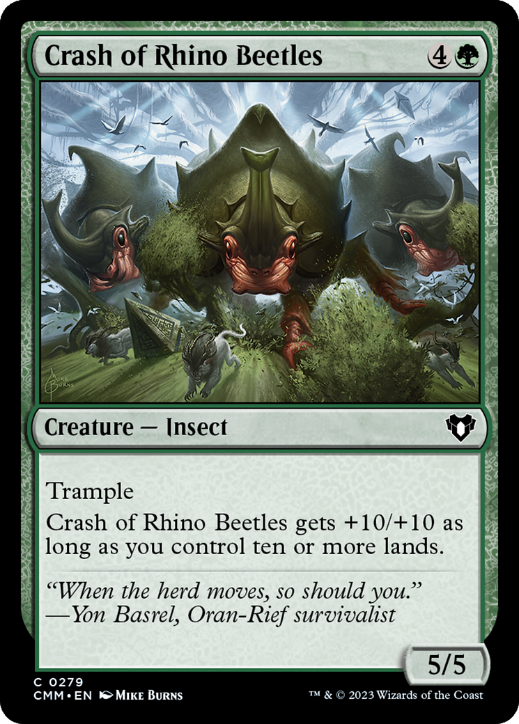 Crash of Rhino Beetles [Commander Masters] | Dumpster Cat Games