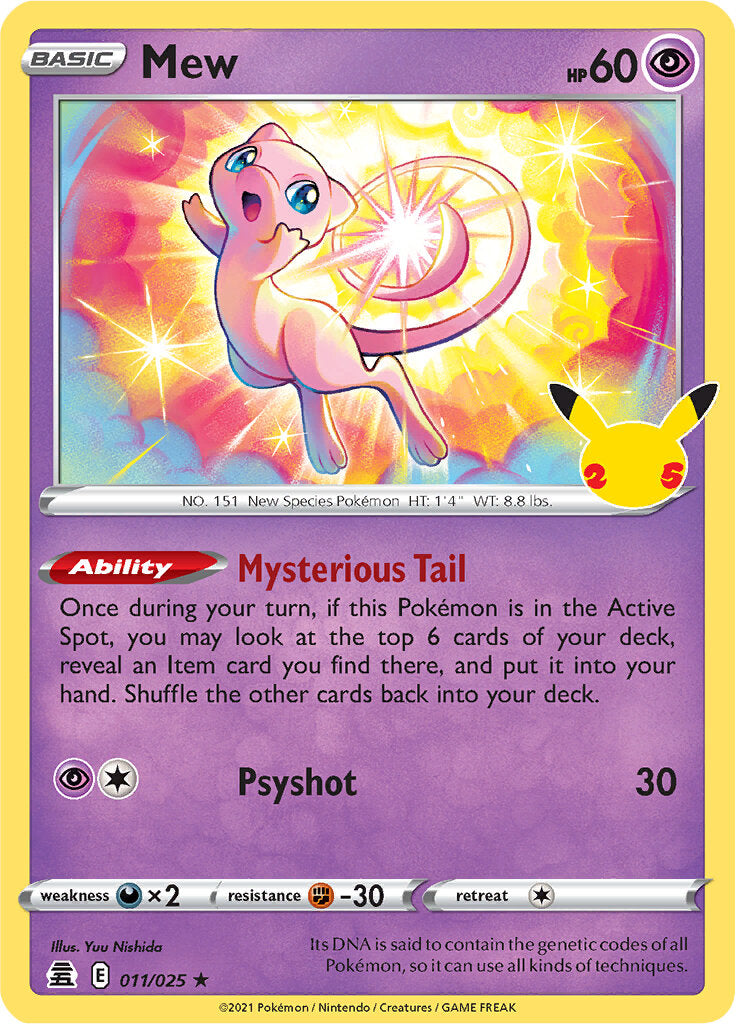 Mew (011/025) [Celebrations: 25th Anniversary] | Dumpster Cat Games