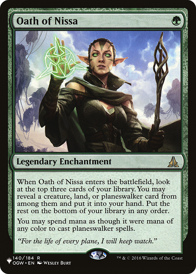 Oath of Nissa [The List] | Dumpster Cat Games