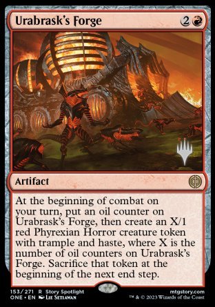 Urabrask's Forge (Promo Pack) [Phyrexia: All Will Be One Promos] | Dumpster Cat Games