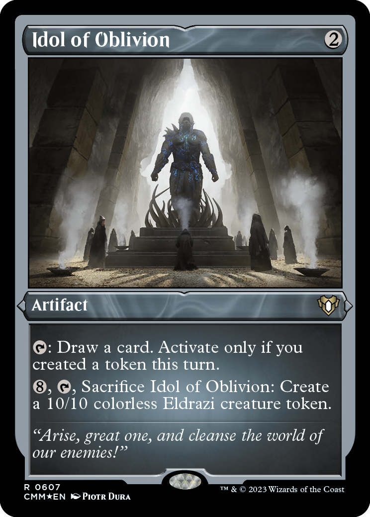 Idol of Oblivion (Foil Etched) [Commander Masters] | Dumpster Cat Games