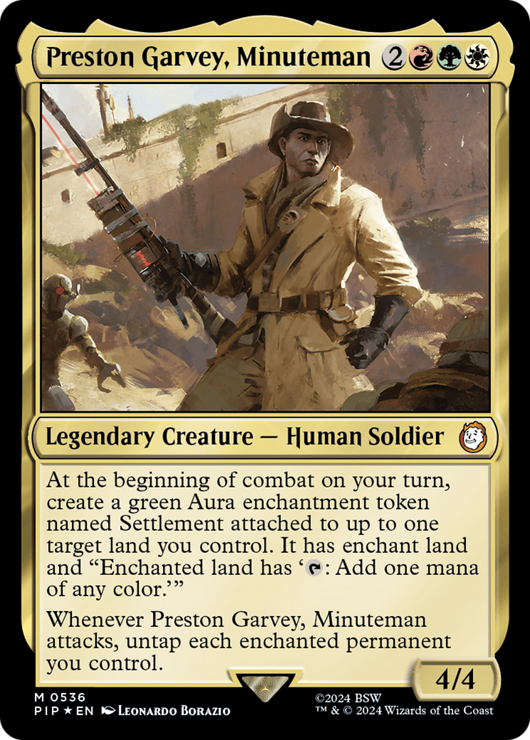 Preston Garvey, Minuteman (Surge Foil) [Fallout] | Dumpster Cat Games