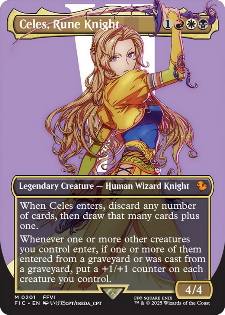 Celes, Rune Knight (Borderless) [FINAL FANTASY Commander] | Dumpster Cat Games