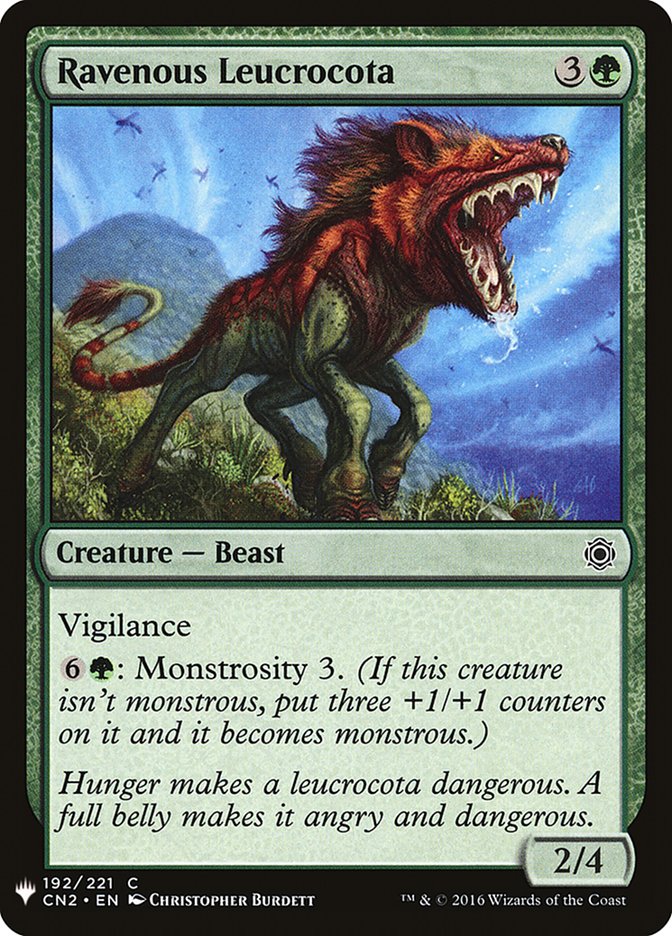 Ravenous Leucrocota [Mystery Booster] | Dumpster Cat Games