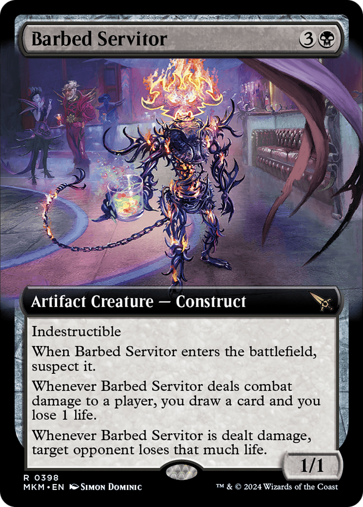 Barbed Servitor (Extended Art) [Murders at Karlov Manor] | Dumpster Cat Games