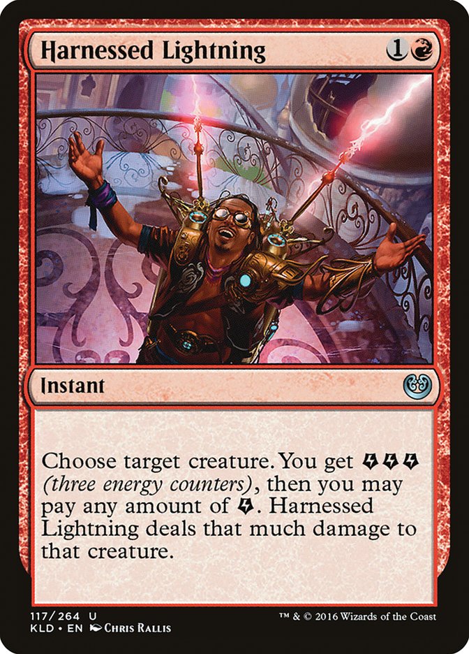 Harnessed Lightning [Kaladesh] | Dumpster Cat Games