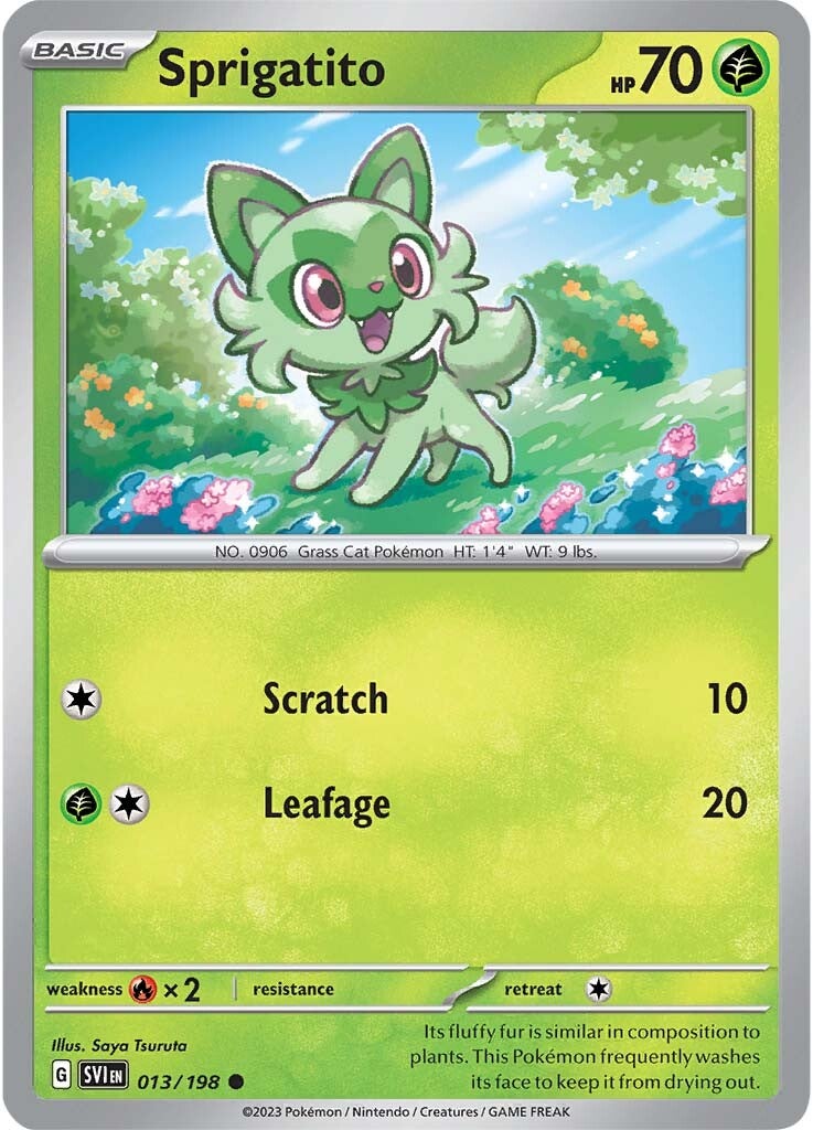 Sprigatito (013/198) [Scarlet & Violet: Base Set] | Dumpster Cat Games