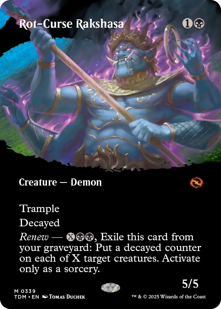 Rot-Curse Rakshasa (Borderless) [Tarkir: Dragonstorm] | Dumpster Cat Games
