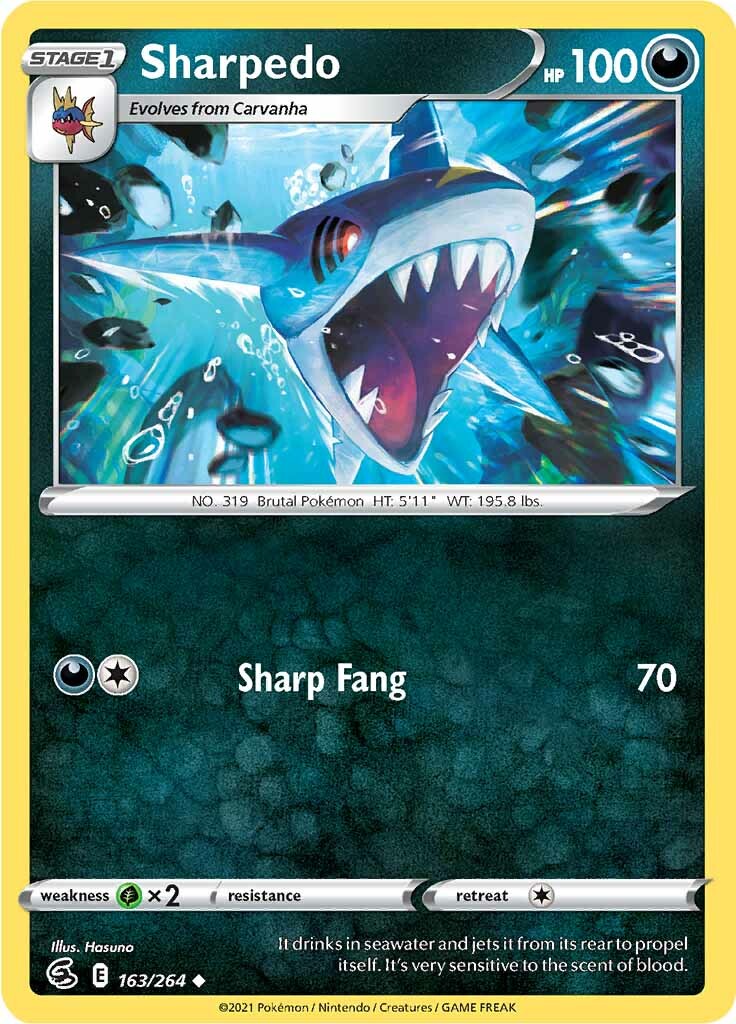 Sharpedo (163/264) [Sword & Shield: Fusion Strike] | Dumpster Cat Games