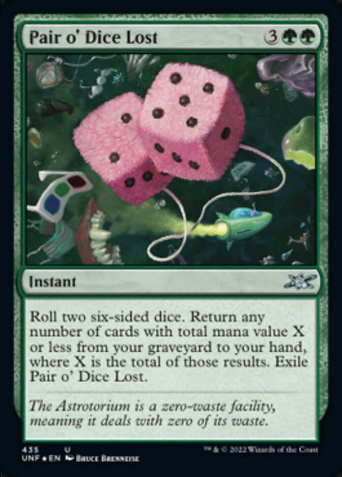 Pair o' Dice Lost (Galaxy Foil) [Unfinity] | Dumpster Cat Games