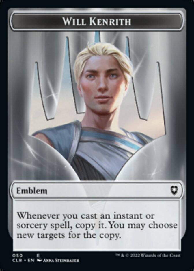 Will Kenrith Emblem // Copy Double-Sided Token [Commander Legends: Battle for Baldur's Gate Tokens] | Dumpster Cat Games