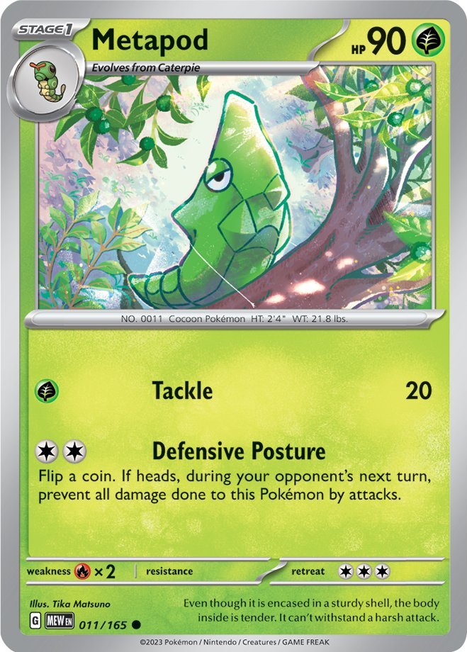 Metapod (011/165) [Scarlet & Violet 151] | Dumpster Cat Games