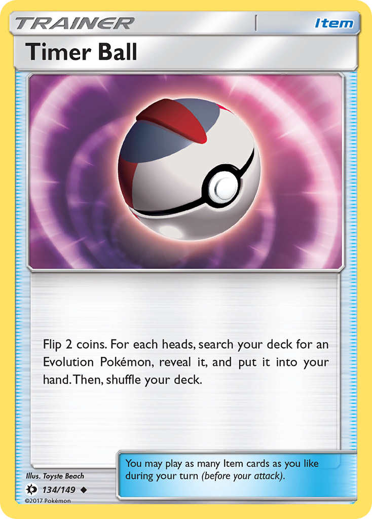 Timer Ball (134/149) [Sun & Moon: Base Set] | Dumpster Cat Games