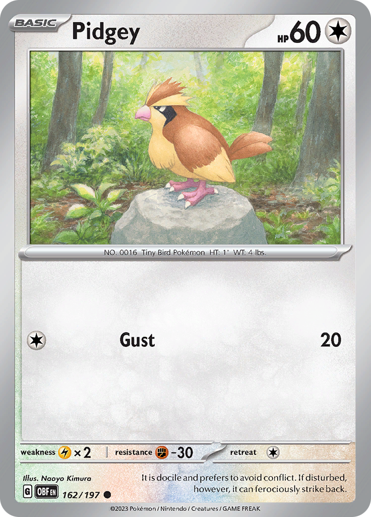 Pidgey (162/197) [Scarlet & Violet: Obsidian Flames] | Dumpster Cat Games
