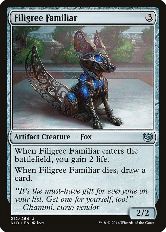 Filigree Familiar [Kaladesh] | Dumpster Cat Games