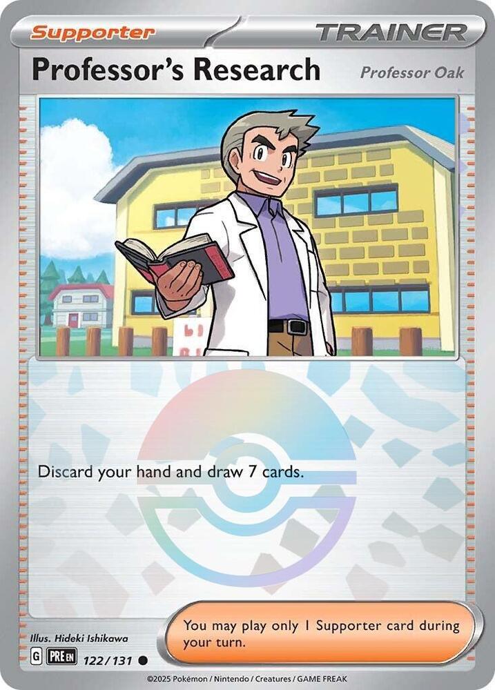 Professor's Research (122/131) [Professor Oak] (Poke Ball Pattern) [Scarlet & Violet: Prismatic Evolutions] | Dumpster Cat Games