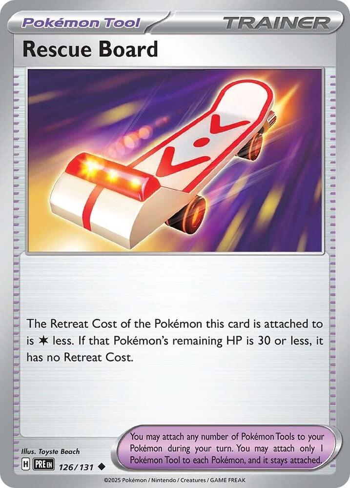 Rescue Board (126/131) [Scarlet & Violet: Prismatic Evolutions] | Dumpster Cat Games
