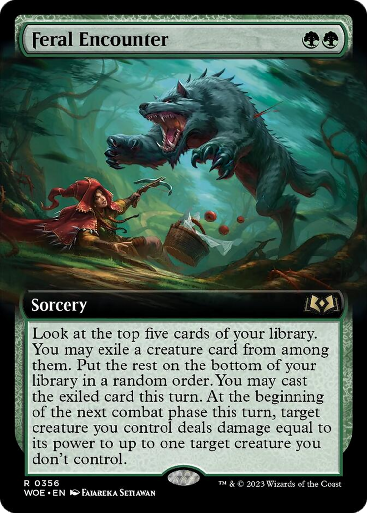 Feral Encounter (Extended Art) [Wilds of Eldraine] | Dumpster Cat Games