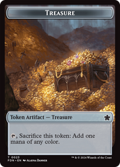 Goblin // Treasure Double-Sided Token [Foundations Tokens] | Dumpster Cat Games