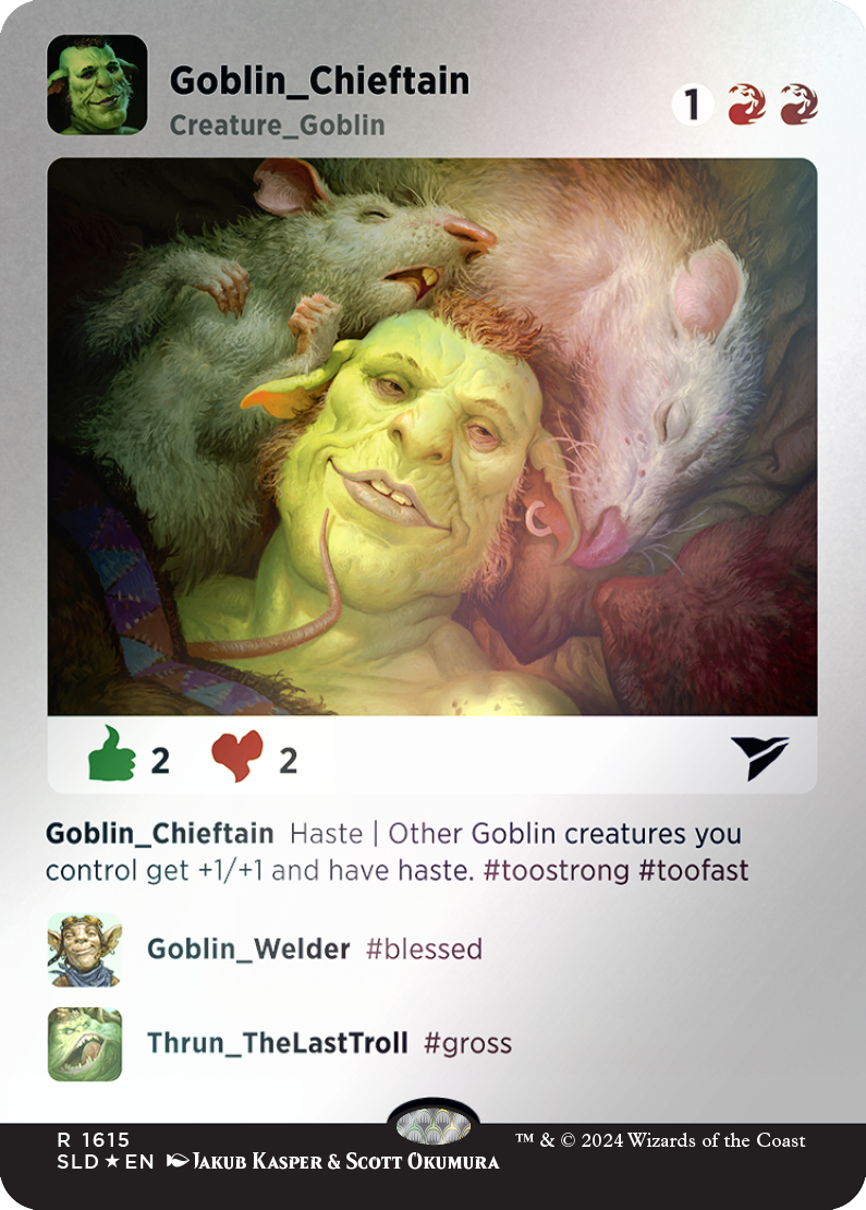 Goblin Chieftain (Rainbow Foil) [Secret Lair Drop Series] | Dumpster Cat Games