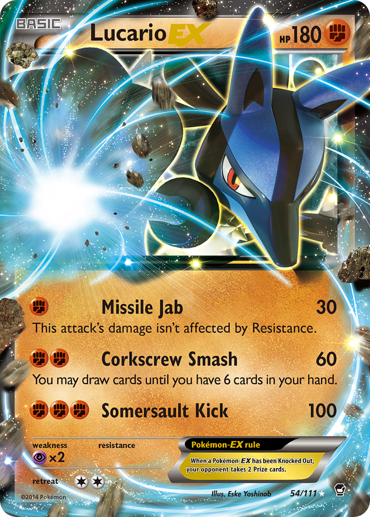 Lucario EX (54/111) [XY: Furious Fists] | Dumpster Cat Games