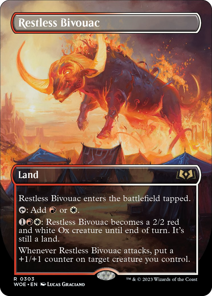 Restless Bivouac (Borderless Alternate Art) [Wilds of Eldraine] | Dumpster Cat Games