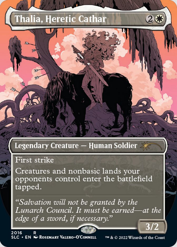 Thalia, Heretic Cathar (Borderless) [Secret Lair Countdown Kit] | Dumpster Cat Games