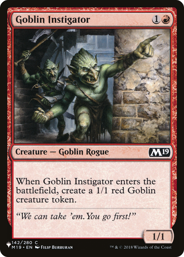 Goblin Instigator [The List] | Dumpster Cat Games